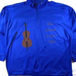 Men's Blue Cello  Fleece Sweatshirt Size 3X